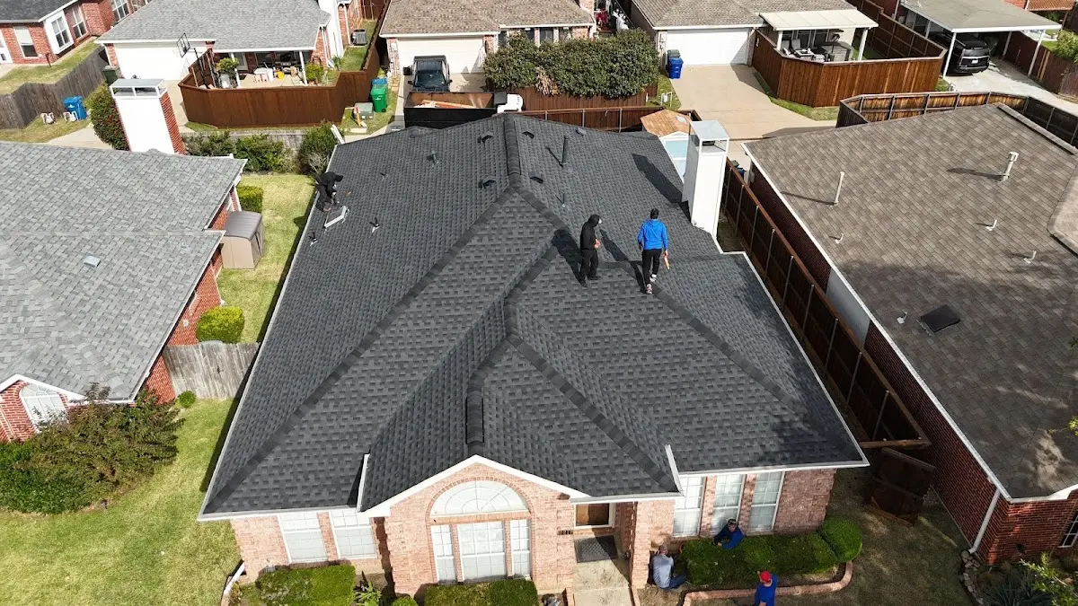 Slate & Tile Roof Repair work in progress on a Wentzville property